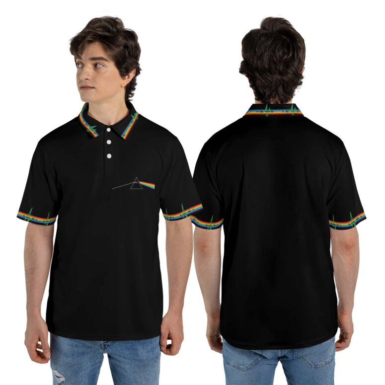 Dark Side Of The Moon Heart Beat Pink Floyd Polo Shirt