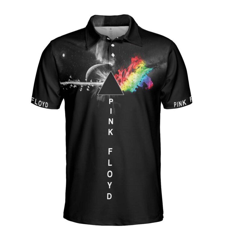Dark Side Of the Moon in Space Pink Floyd Polo Shirt