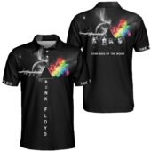 Dark Side Of The Moon In Space Poly Scarf Pink Floyd Polo Front Back - OtherBrick