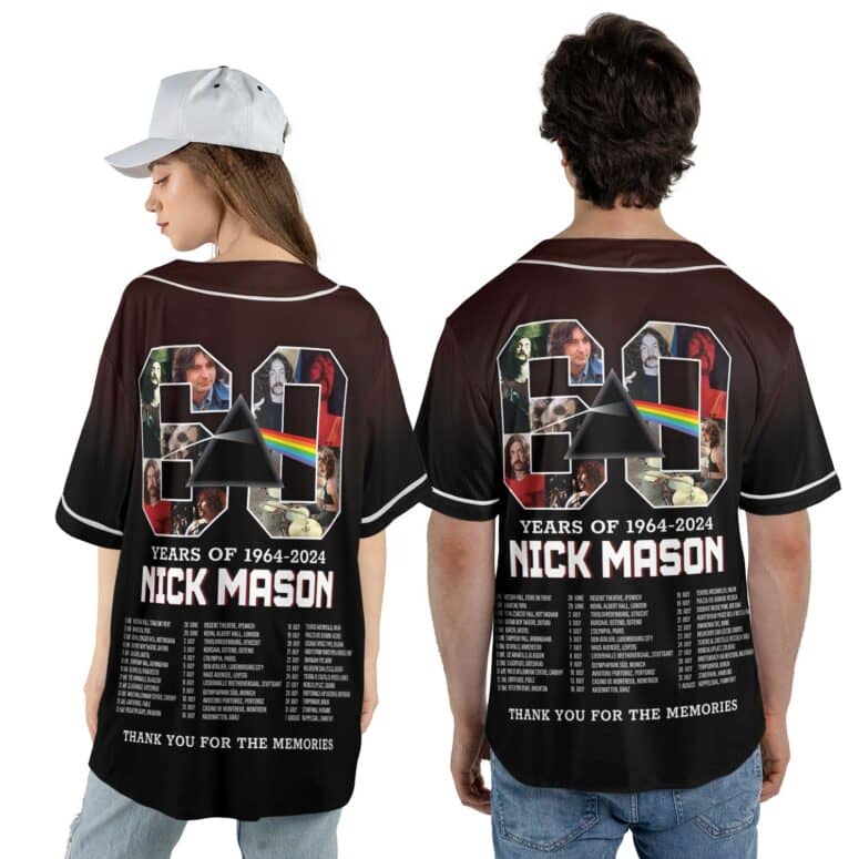 60 Years Of 1964-2024 Nick Mason Baseball Jersey 60 Years Of 1964-2024 Nick Mason Baseball Jersey