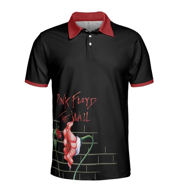Fecking Flowers Pink FLoyd The Wall Polo Shirt