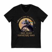 Jack Skellington Comfortably Numb Dark Side Of The Moon Pink Floyd Front Vneck Black - OtherBrick