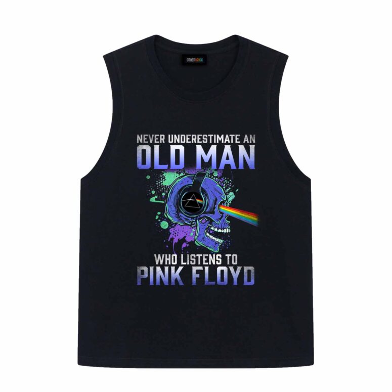 Never Underestimate An Old Man Who Listen To Pink Floyd Skull Shirt Never Underestimate An Old Man Who Listen To Pink Floyd Skull Shirt