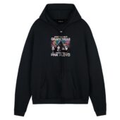 Only The Best Grandmas Listen To Pinkfloyd Front Hoodie Black - OtherBrick