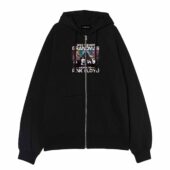 Only The Best Grandmas Listen To Pinkfloyd Front Ziphoodie Black - OtherBrick