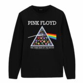 Pink Floyd The Dark Side Of The Moon Flowers Front Longsleeve Black - OtherBrick