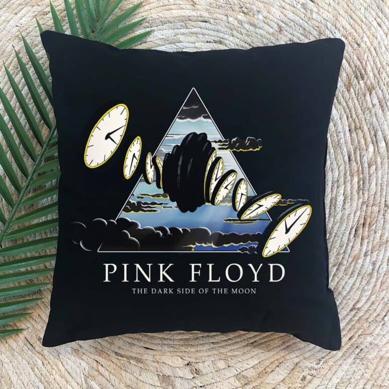 Pink Floyd The Dark Side of The Moon 50th Melting Clocks Cushion Pillow
