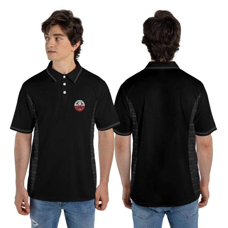 Pink Floyd The Wall Hammers Black Polo Shirt