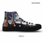 Pink Floyd The Wall & Dogs Lyrics Black Canvas Shoes - OtherBrick