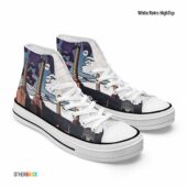 Pink Floyd The Wall & Dogs Lyrics White Canvas Shoes - OtherBrick