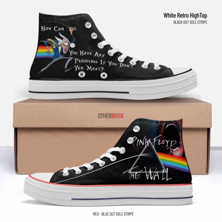 Pink Floyd The Wall How Can You Have Any Pudding DSOTM Canvas Shoes Pink Floyd The Wall How Can You Have Any Pudding DSOTM Canvas Shoes