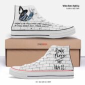 Pink Floyd The Wall How Can You Have Any Pudding White Canvas Shoes - OtherBrick