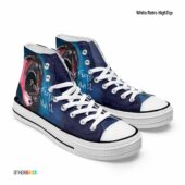 Pink Floyd The Wall Screaming Face Division Bell Canvas Shoes 1 - OtherBrick