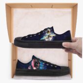 Pink Floyd The Wall Screaming Face Division Bell Low Top Retro Canvas Shoes B Mockup - OtherBrick
