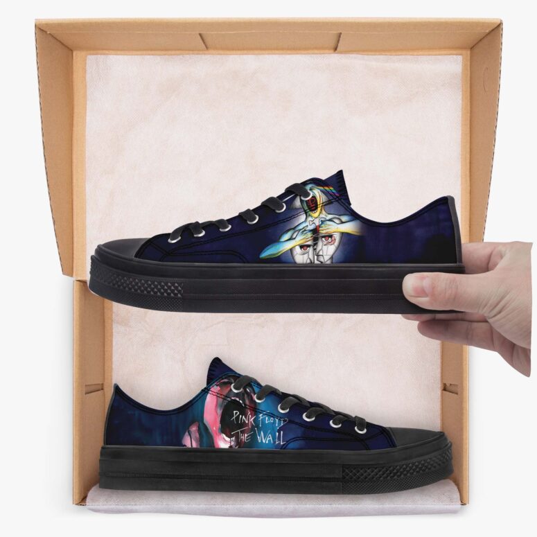 Pink Floyd The Wall Screaming Face Division Bell - Pink Floyd Canvas Shoes