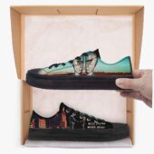 Pink Floyd Wish You Here There, The Division Bell & Animals Low Top Retro Canvas Shoes Mockup - OtherBrick