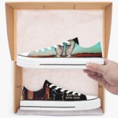 Pink Floyd Wish You Here There, The Division Bell & Animals Low Top Retro Canvas Shoes White Mockup - OtherBrick