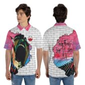 The Wall Hammers And Scream Pink Floyd Polo Man Front Back - OtherBrick