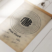 Time Pink Floyd Lyrics Vintage Sheet Music Signed Poster 1 - OtherBrick