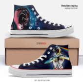 Pink Floyd The Wall Screaming Face Division Bell Canvas Shoes - OtherBrick