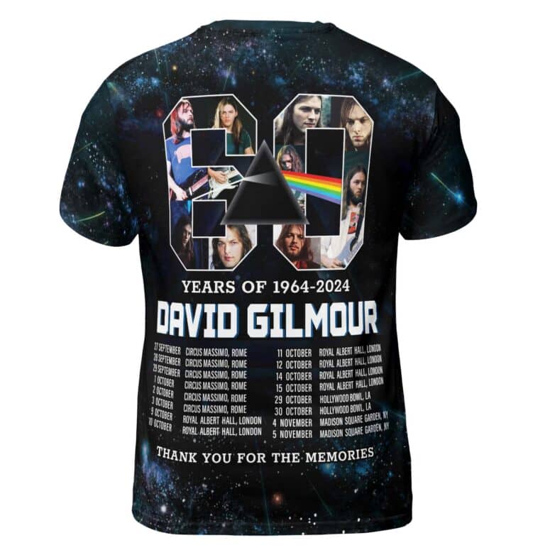 60 Years Of 1964-2024 David Gilmour European Tour 2024 Shirt 60 Years Of 1964-2024 David Gilmour European Tour 2024 Shirt