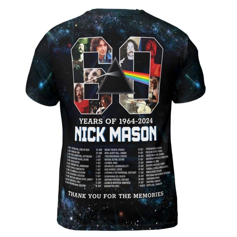 60 Years Of 1964-2024 Nick Mason Saucerful of Secrets Tour 2024 Shirt