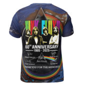 Shirt Back Pulse Ring Of Rainbow 60th Anniversary 1965 2025 Pink Floyd Tshirt - OtherBrick