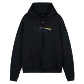 Cookie Monster Dark Side Of The Moon Pink Floyd Front Hoodie Black - OtherBrick