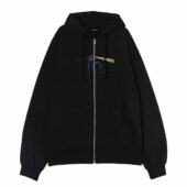 Cookie Monster Dark Side Of The Moon Pink Floyd Front Ziphoodie Black - OtherBrick