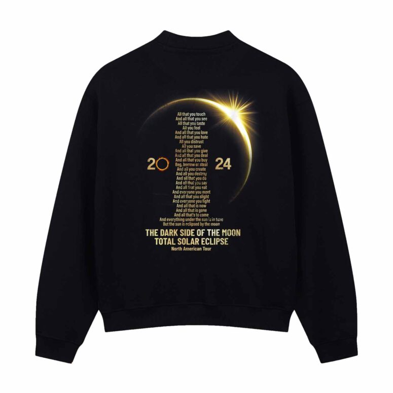 Dark Side of the Moon Pink Floyd The Solar Eclipse Lyric Shirt