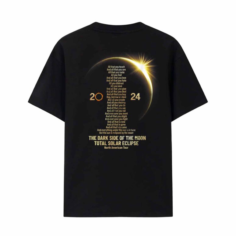 Dark Side of the Moon Pink Floyd The Solar Eclipse Lyric Shirt