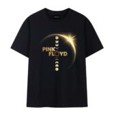 Dark Side Of The Moon Pink Floyd The Solar Eclipse Lyric Front Tshirt Black - OtherBrick
