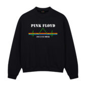 Ekg Pyramid Tour Pink Floyd Heartbeat Front Sweatshirt Black - OtherBrick