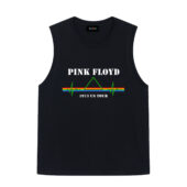 Ekg Pyramid Tour Pink Floyd Heartbeat Front Tank Black - OtherBrick