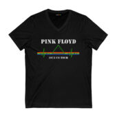 Ekg Pyramid Tour Pink Floyd Heartbeat Front Vneck Black - OtherBrick