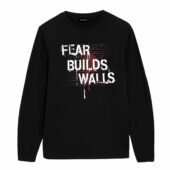 Fear Builds Walls Pink Floyd Front Longsleeve Black - OtherBrick