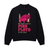 Pig Fly En Chair Et En Os Pink Floyd In The Flesh Concert Front Sweatshirt Black - OtherBrick