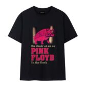 Pig Fly En Chair Et En Os Pink Floyd In The Flesh Concert Front Tshirt Black - OtherBrick