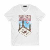 Pink Floyd Animals 2018 Remix Bacon Table Front Vneck White - OtherBrick
