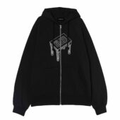 Pink Floyd Animals Table Front Ziphoodie Black - OtherBrick