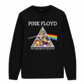 Pink Floyd Dark Side Of The Moon Flowers Front Longsleeve Black - OtherBrick