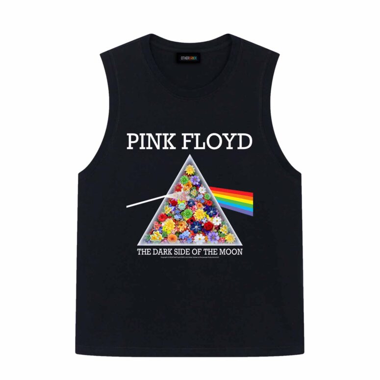 Pink Floyd The Dark Side Of The Flowers Pattern Shirt