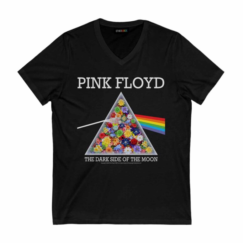 Pink Floyd The Dark Side Of The Flowers Pattern Shirt