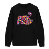 Pink Floyd Flowes Logo Front Longsleeve Black - OtherBrick