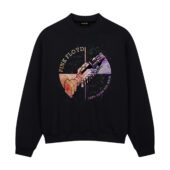Pink Floyd Wish You Were Here Machine Greeting Orange Front Sweatshirt Black - OtherBrick