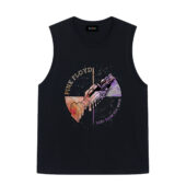 Pink Floyd Wish You Were Here Machine Greeting Orange Front Tank Black - OtherBrick