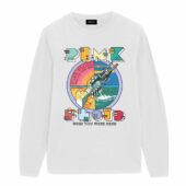 Robot Handshake Pink Floyd Wish You Were Here Front Longsleeve White - OtherBrick