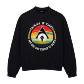 Shorter Of Breath And One Day Closer To Death Dsotm Pink Floyd Front Sweatshirt Black - OtherBrick