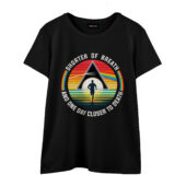 Shorter Of Breath And One Day Closer To Death Dsotm Pink Floyd Front Wtee Black - OtherBrick