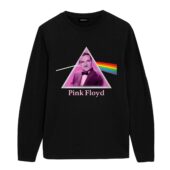 The Barber Kevin Bacon Dark Side Of The Moon Pink Floyd Front Longsleeve Black - OtherBrick